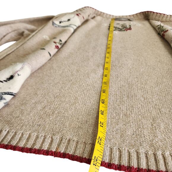 Croft & Barrow Womens Vintage Christmas Ice Skating Sweater Size Large Grandma - Picture 8 of 10